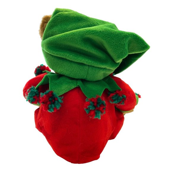 Dan Dee Stuffed Animal Plush Christmas Santa Red Green Elf Helper Brown Bear - Picture 6 of 12